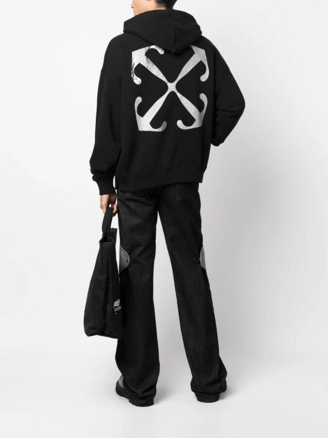Off-White Hoodie met logoprint Zwart