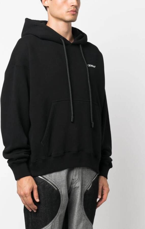 Off-White Hoodie met logoprint Zwart