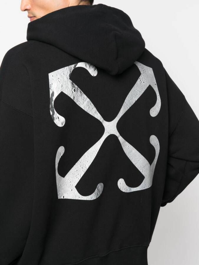 Off-White Hoodie met logoprint Zwart