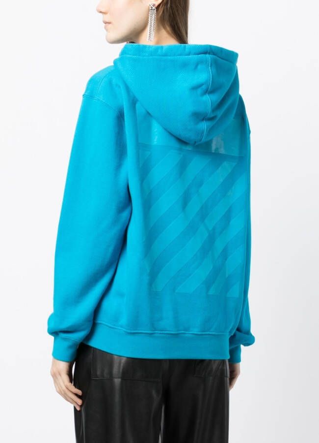 Off-White Hoodie met print Blauw