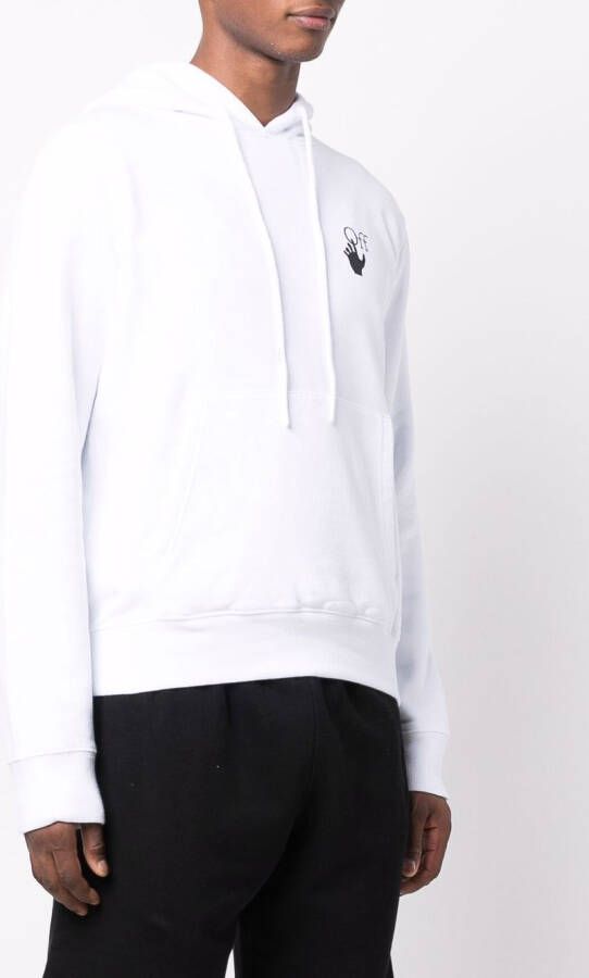 Off-White Hoodie met print Wit