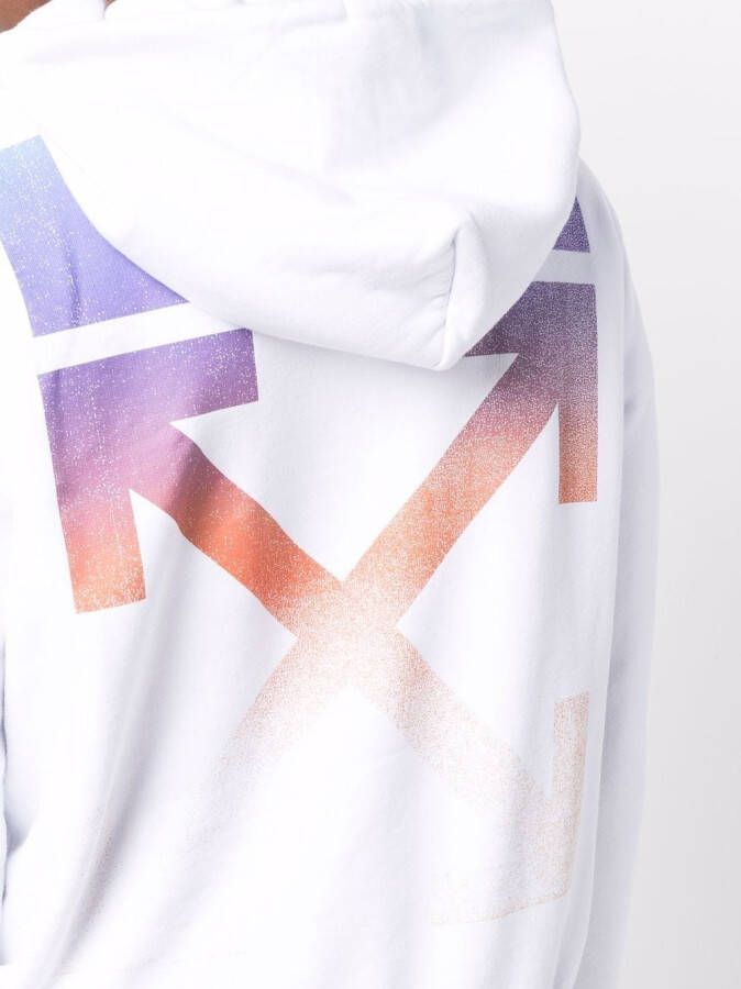 Off-White Hoodie met print Wit