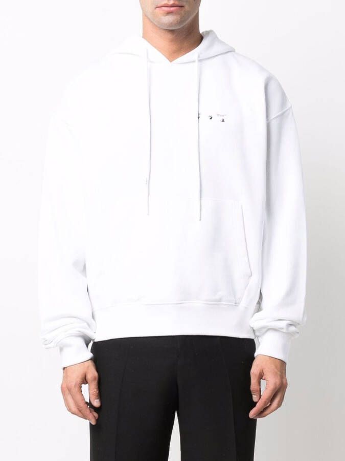 Off-White Hoodie met print Wit