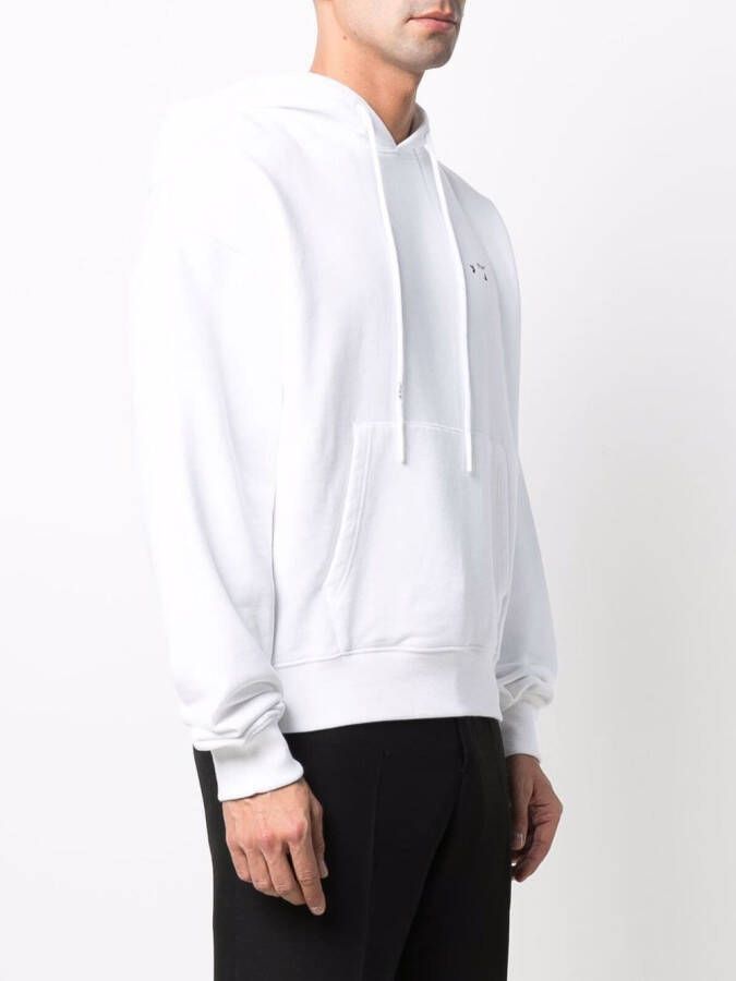 Off-White Hoodie met print Wit