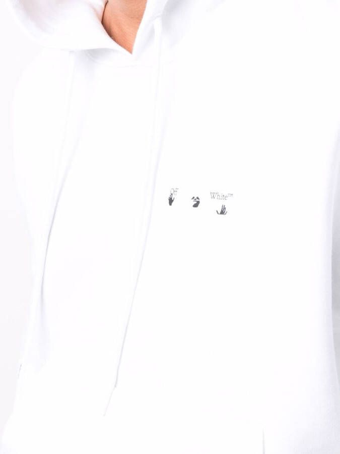 Off-White Hoodie met print Wit