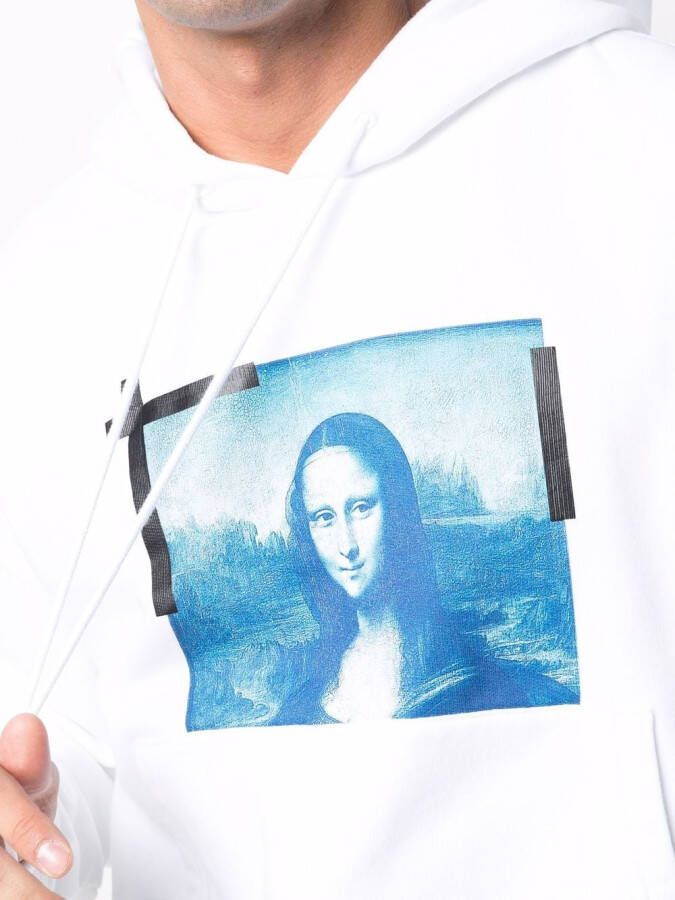 Off-White Hoodie met print Wit