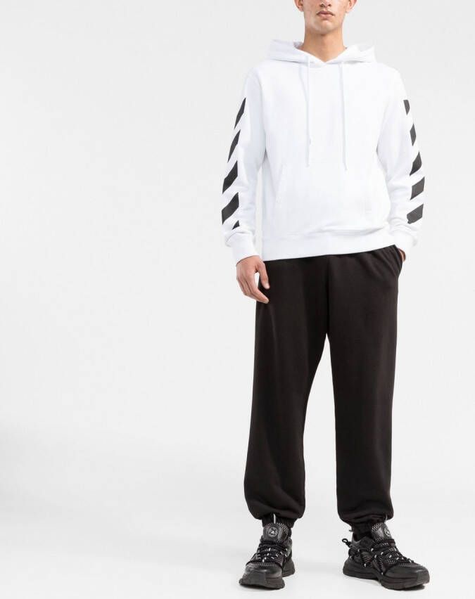 Off-White Hoodie met print Wit