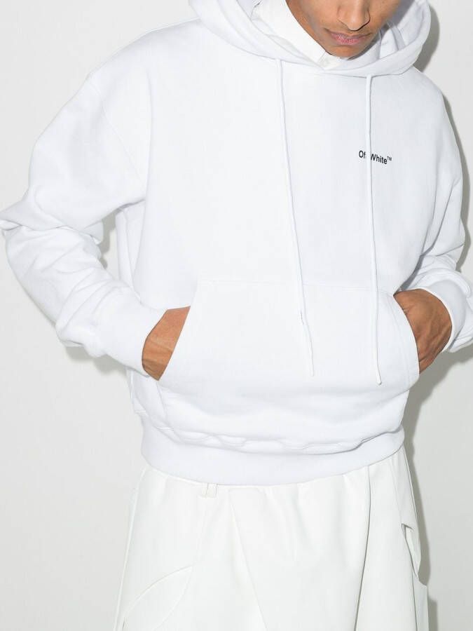 Off-White Hoodie met print Wit