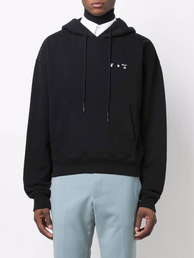 Off-White Hoodie met print Zwart