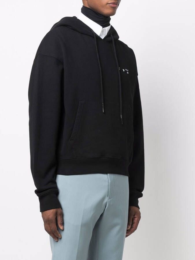 Off-White Hoodie met print Zwart
