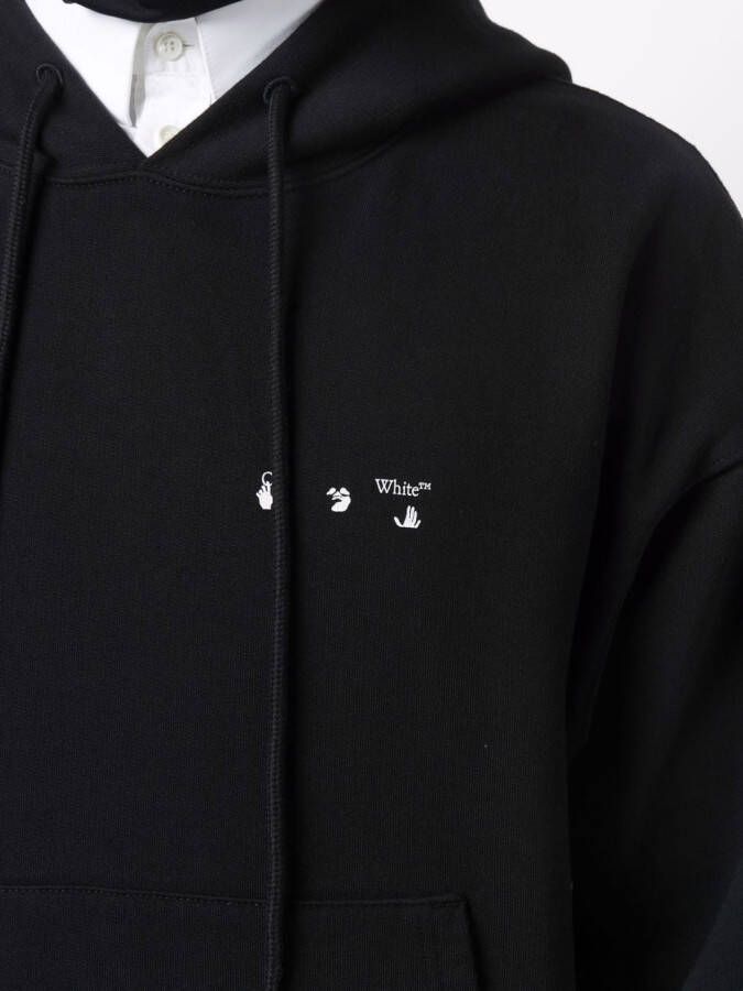 Off-White Hoodie met print Zwart