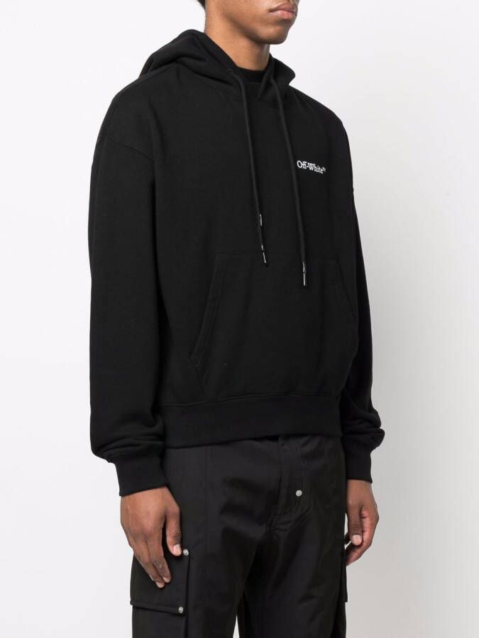 Off-White Hoodie met print Zwart