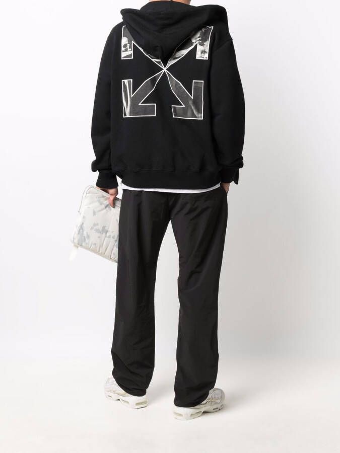 Off-White Hoodie met print Zwart