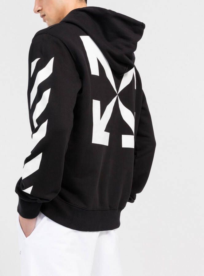 Off-White Hoodie met print Zwart