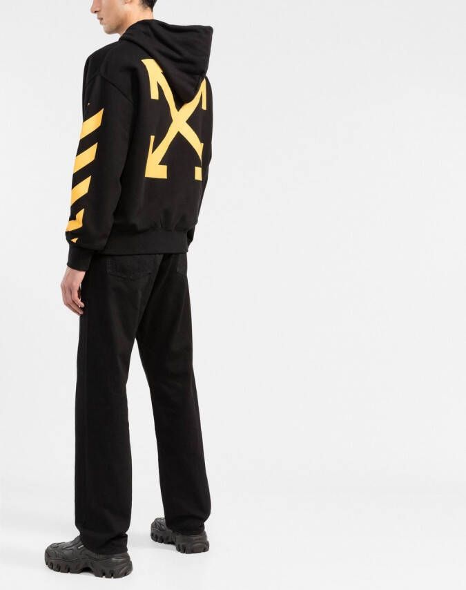 Off-White Hoodie met print Zwart