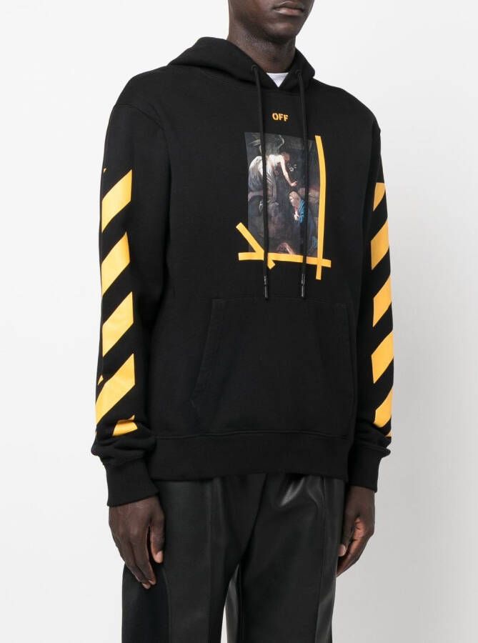 Off-White Hoodie met print Zwart