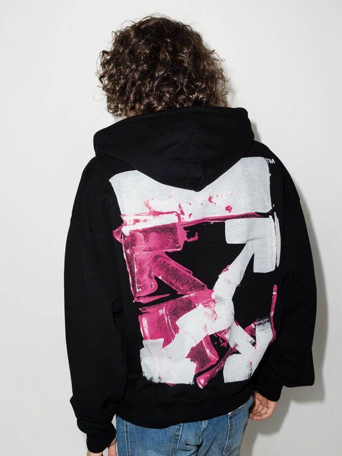 Off-White Hoodie met trekkoord Zwart