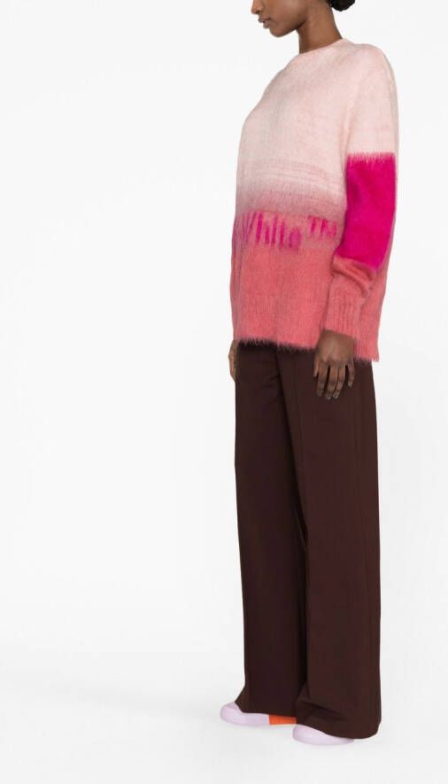 Off-White Intarsia trui Roze