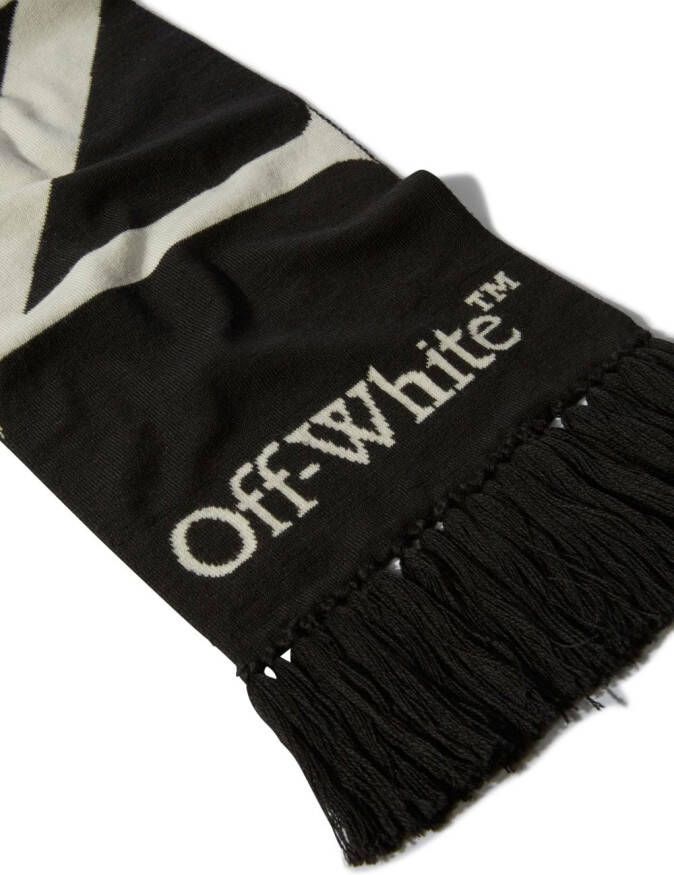 Off-White Intarsia sjaal Zwart