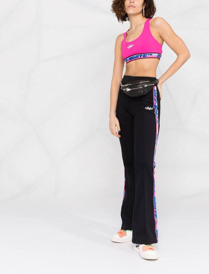 Off-White Intarsia sport-bh Roze