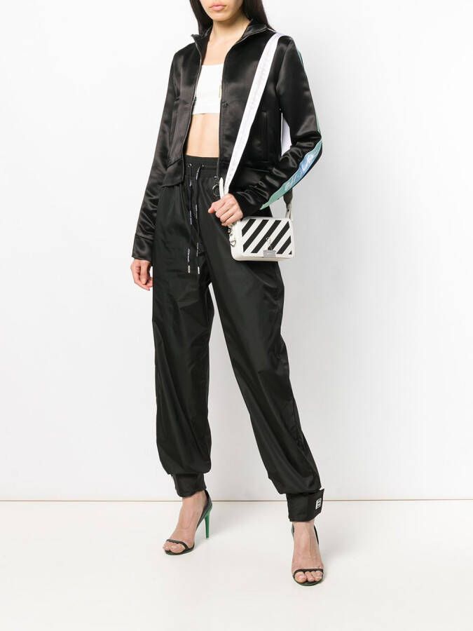 Off-White Jas met contrasterende streep Zwart