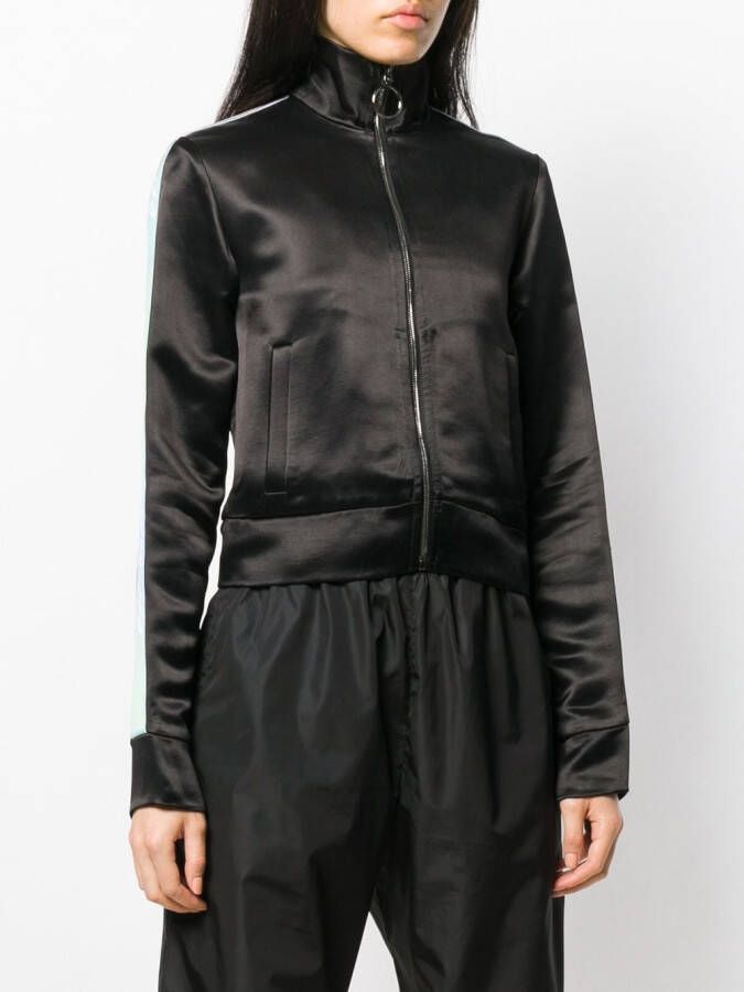 Off-White Jas met contrasterende streep Zwart