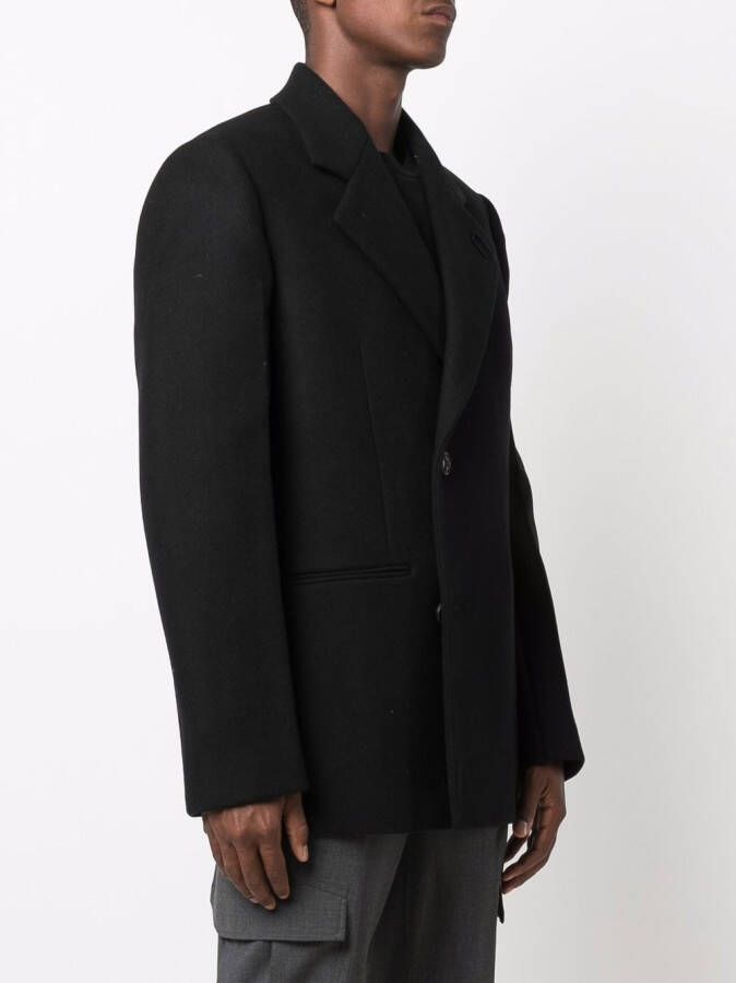 Off-White Jas met dubbele rij knopen Zwart