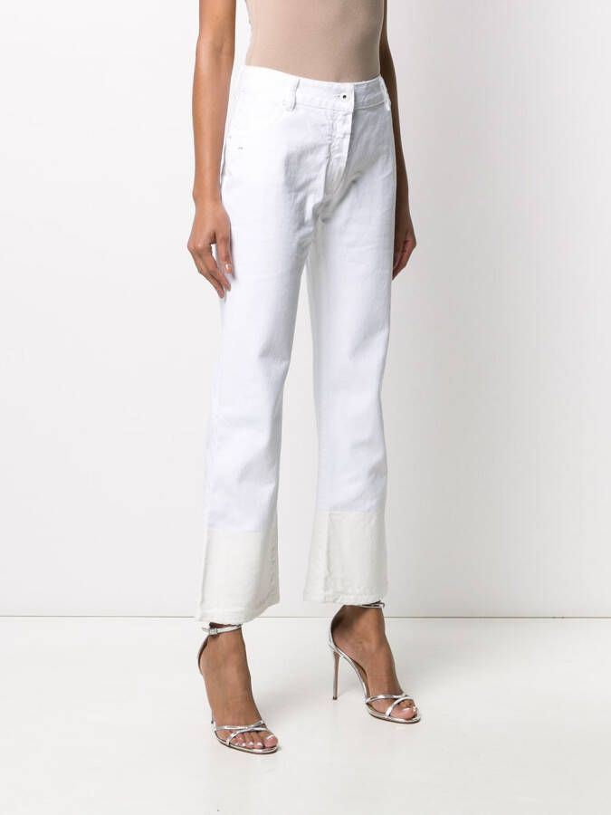 Off-White Jeans met contrasterende afwerking Wit
