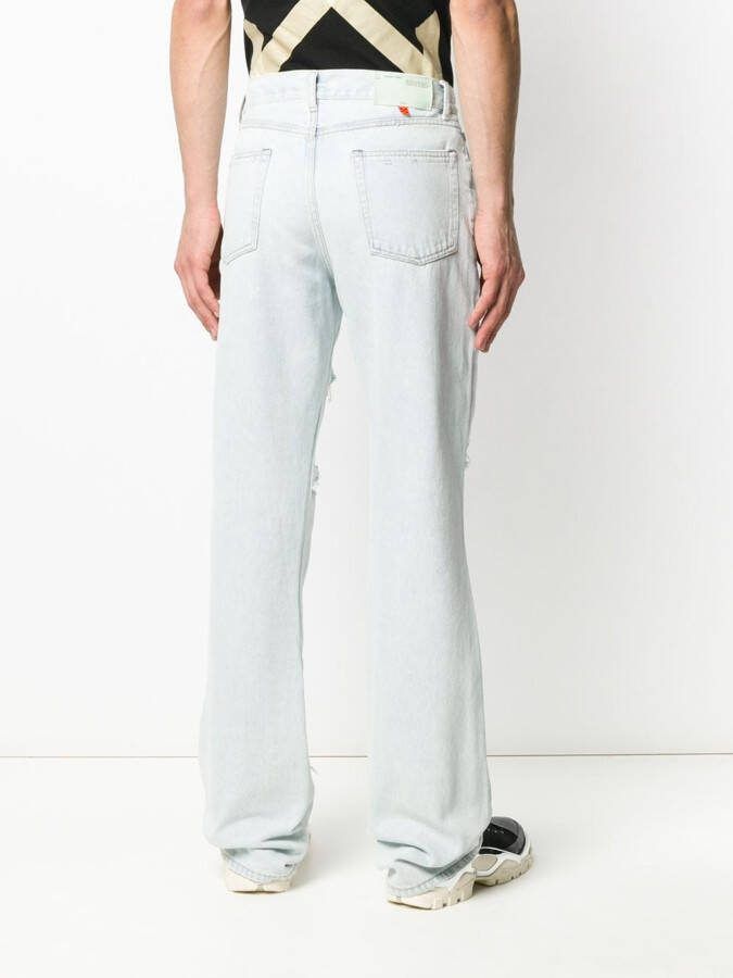 Off-White Jeans met gebleekt effect Blauw