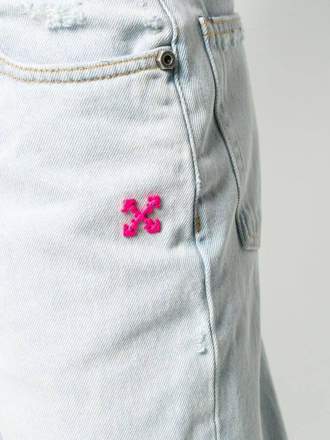 Off-White Jeans met gebleekt effect Blauw