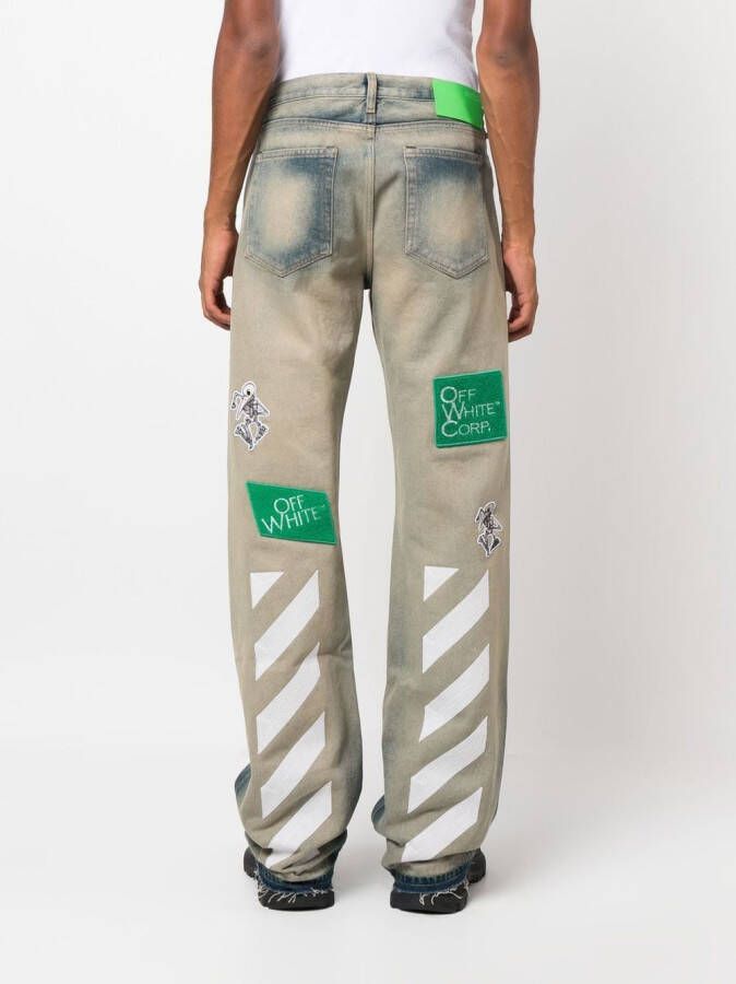 Off-White Jeans met logo Grijs
