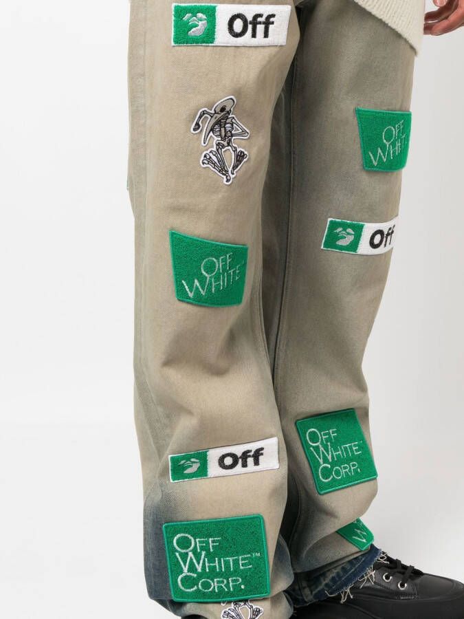 Off-White Jeans met logo Grijs