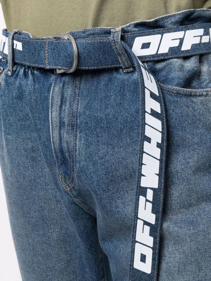 Off-White Jeans met logoprint Blauw