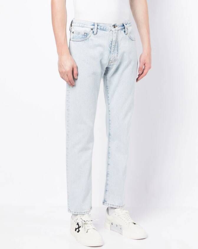 Off-White Jeans met pijlprint Blauw