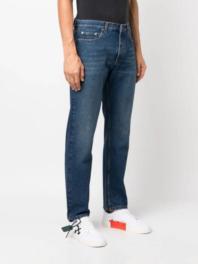 Off-White Jeans met stonewashed-effect Blauw