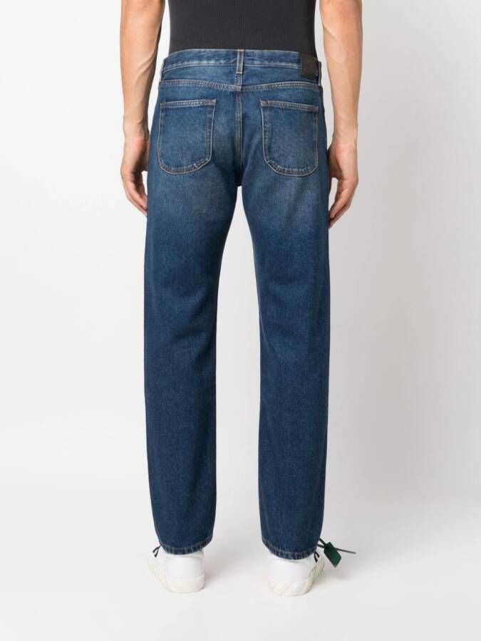 Off-White Jeans met stonewashed-effect Blauw