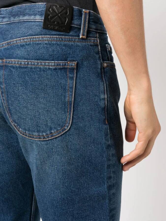 Off-White Jeans met stonewashed-effect Blauw