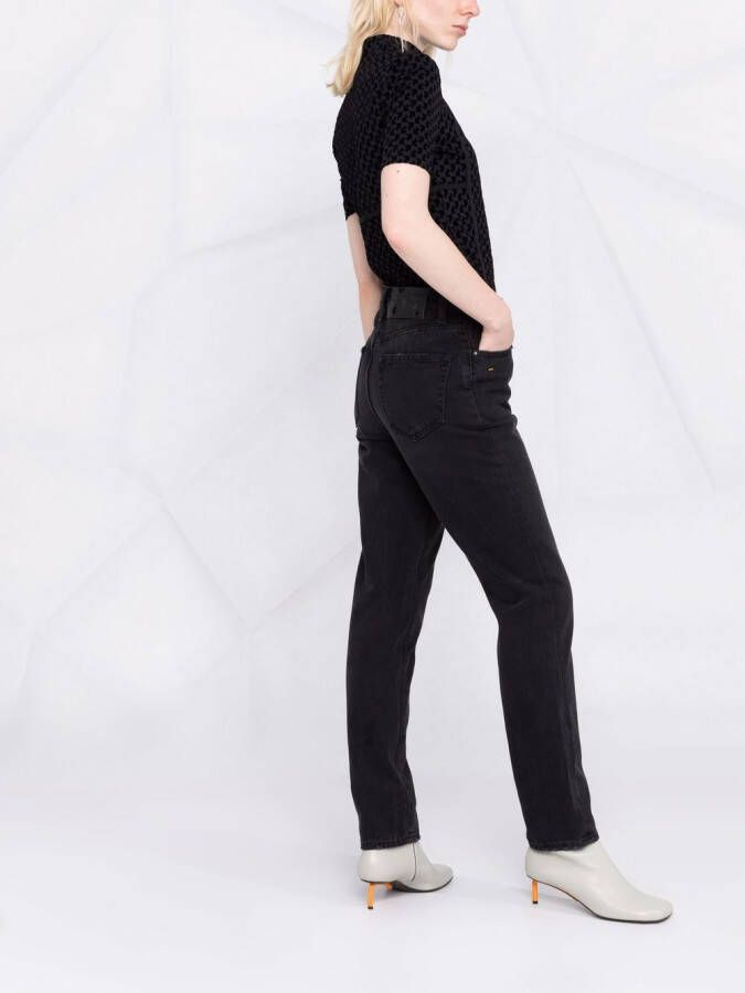 Off-White Jeans met tekst Zwart