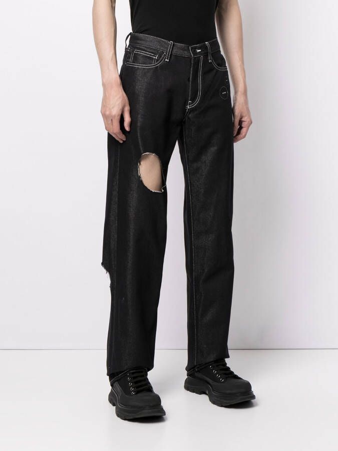 Off-White Jeans met uitgesneden detail Zwart