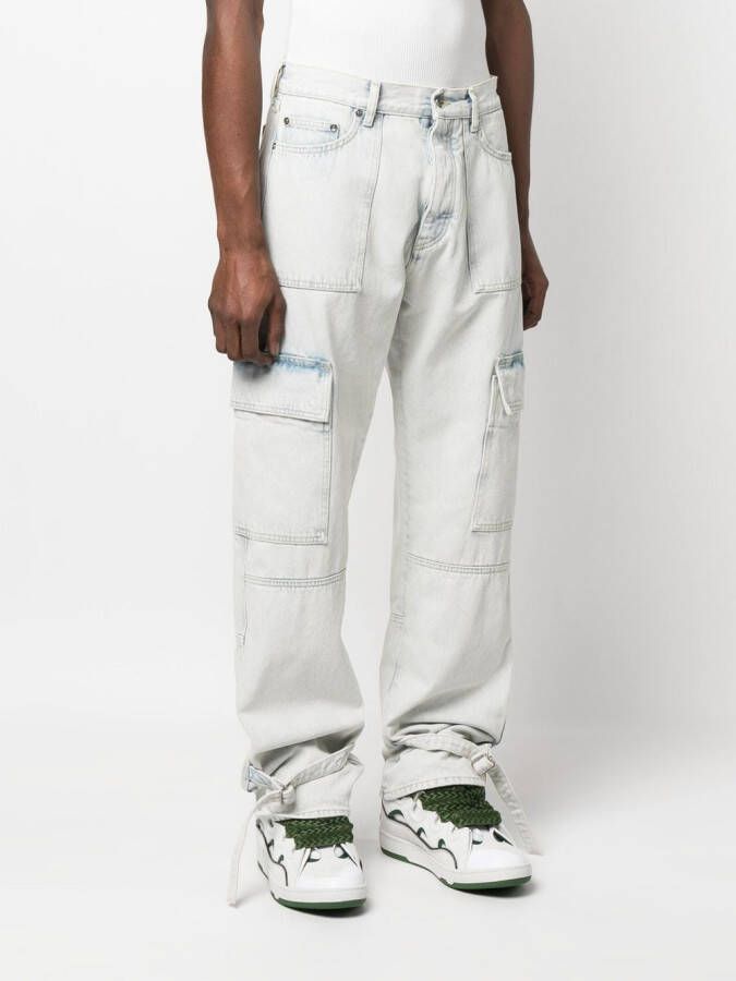 Off-White Jeans met wijde pijpen Beige