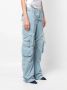 Off White Blauwe laaghangende cargo jeans met harnasdetail Blue Dames - Thumbnail 3