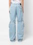 Off White Blauwe laaghangende cargo jeans met harnasdetail Blue Dames - Thumbnail 4