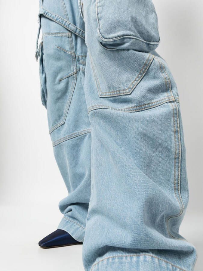 Off-White Jeans met wijde pijpen Blauw