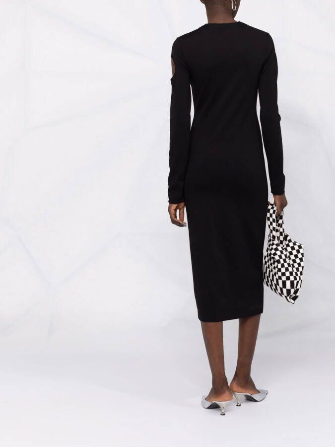 Off-White Jurk met logo Zwart