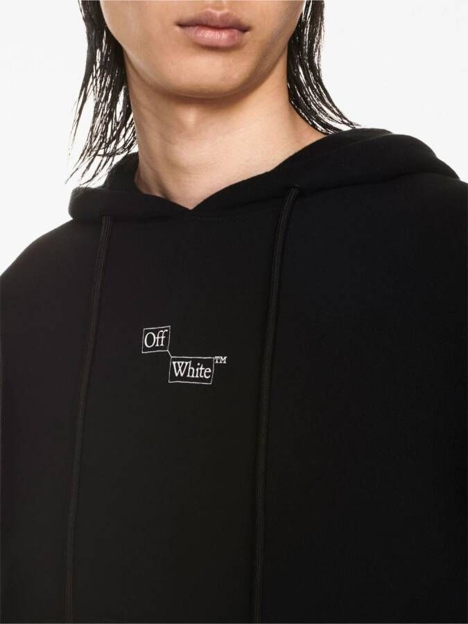 Off-White Katoenen hoodie Zwart