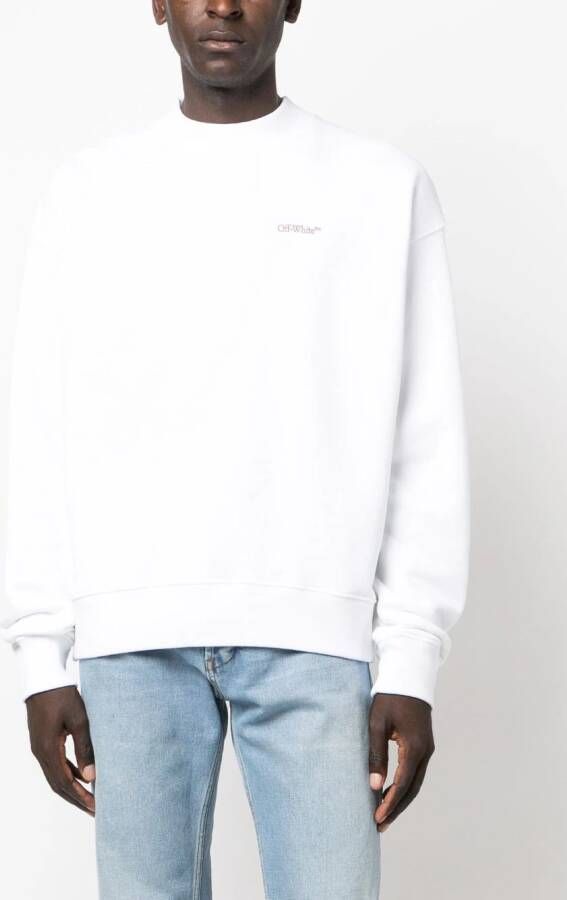 Off-White Katoenen sweater Wit