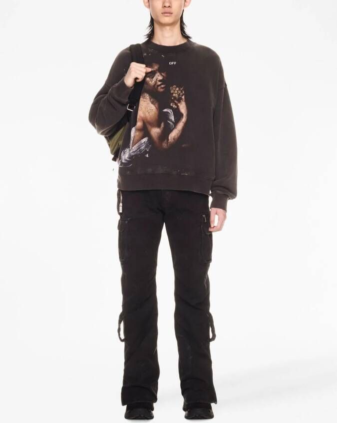 Off-White Katoenen sweater Zwart