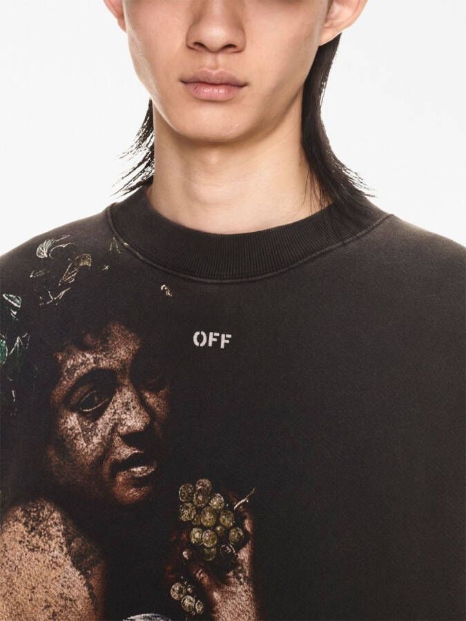 Off-White Katoenen sweater Zwart