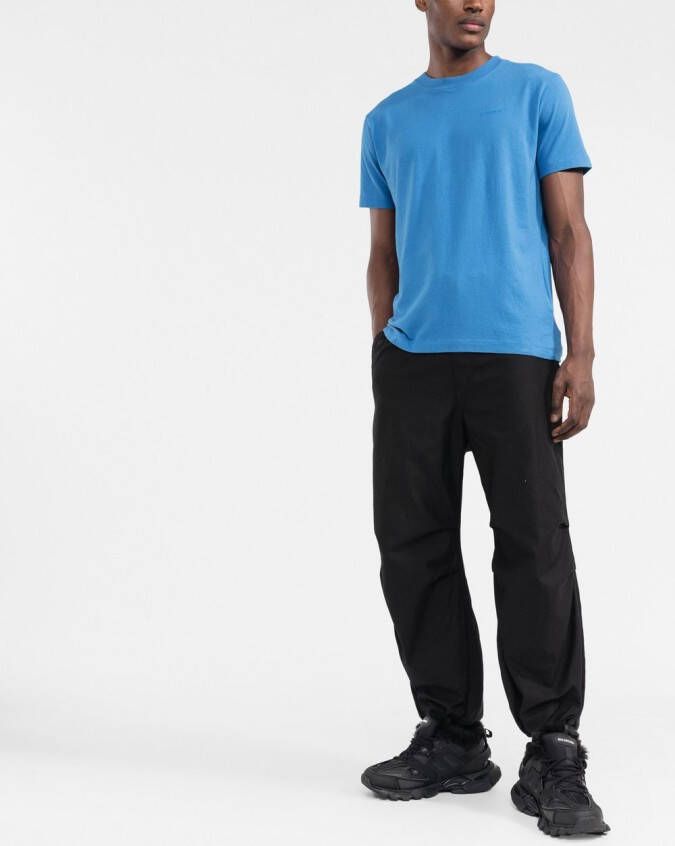 Off-White Katoenen T-shirt Blauw