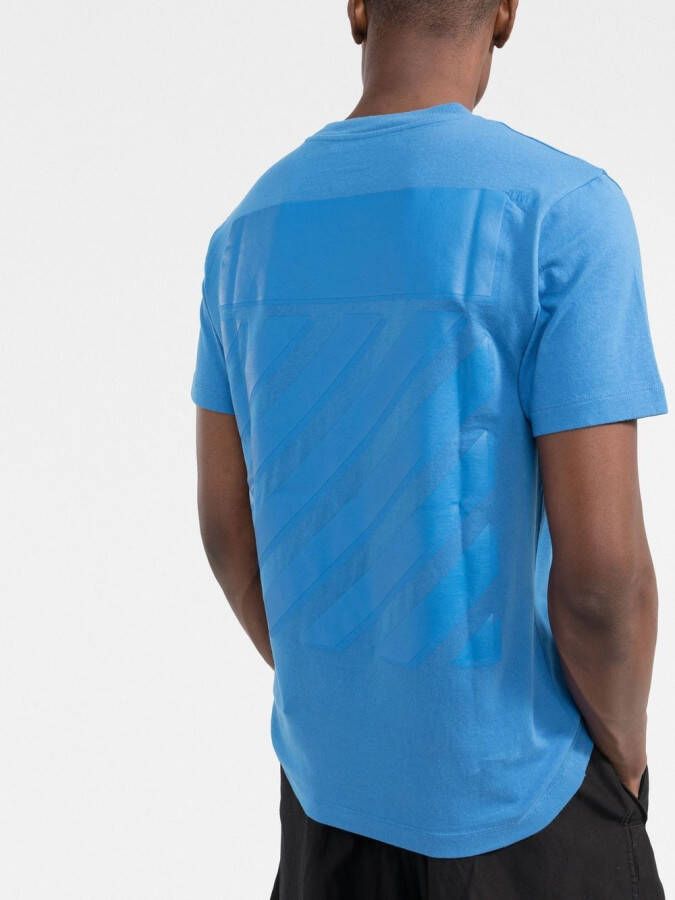Off-White Katoenen T-shirt Blauw